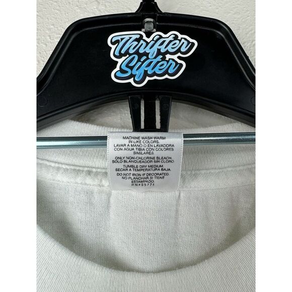 Vintage Large RUSK Beauty Hair Care White Long Sleeve Shirt - Picture 8 of 8